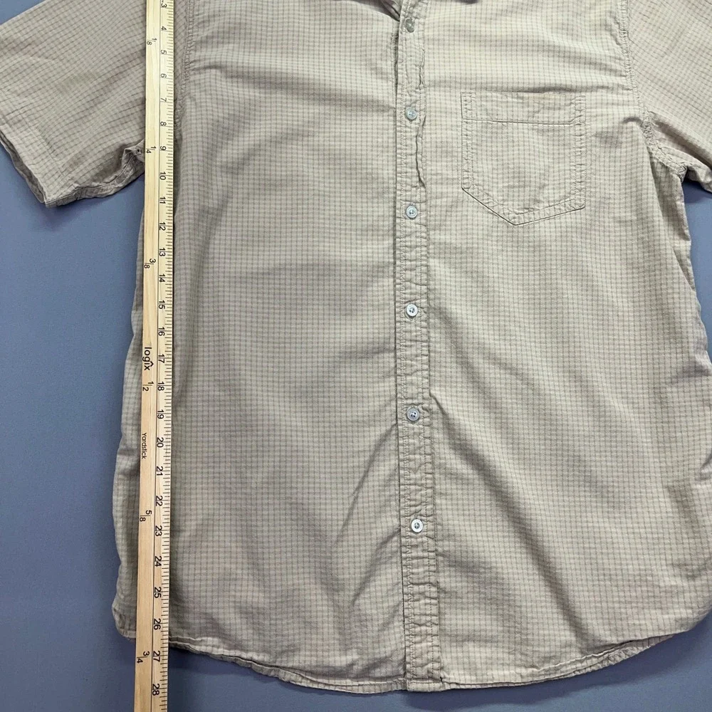 The North Face Button Up Shirt Short‎ Sleeve Plaid Outdoor Casual L